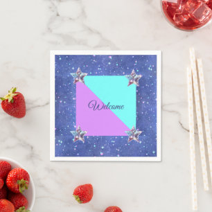 Joint twin space birthday party Boy Girl Napkin