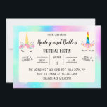 Joint Unicorn Birthday Invitation<br><div class="desc">Send an extra special invitation to get your guests excited about your big day. This cute Unicorn design is sure to get everyone excited to celebrate. Perfect for joint birthday parties or single parties as well. Love the design, but would like to see some changes - another colour scheme, product,...</div>