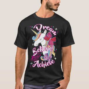 JoJo Siwa Dream Believe Achieve Unicorn Long Sleev T-Shirt