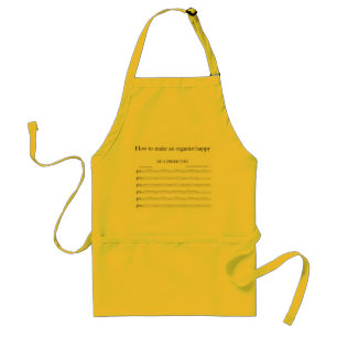 Joke apron for organists and organ builders