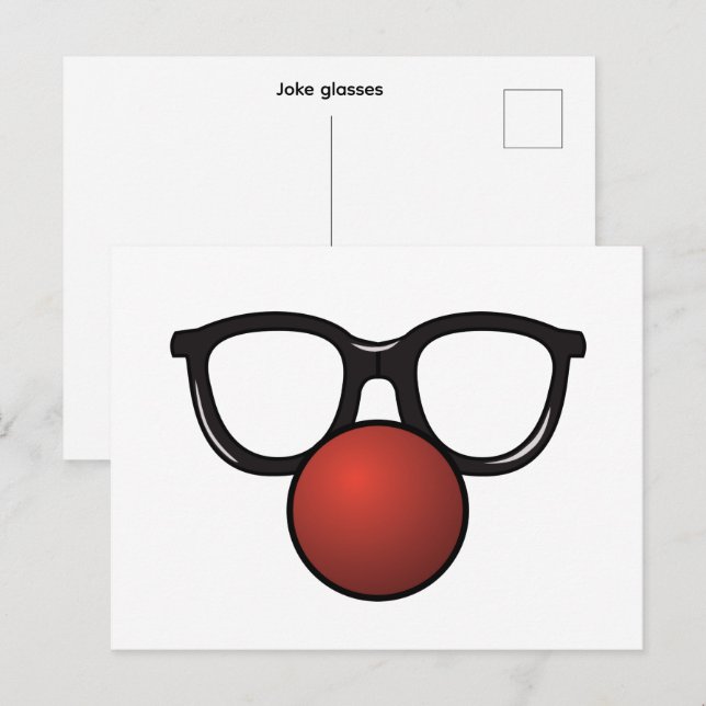 Joke glasses   postcard (Front/Back)