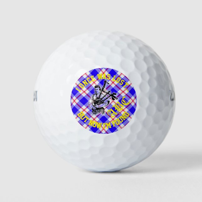 Joke Golf Ball, I Once Was Lost But Now I'm Found Golf Balls (Front)