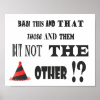 JOKE POSTER TYOE RED AND BLACK WITH WORDS 