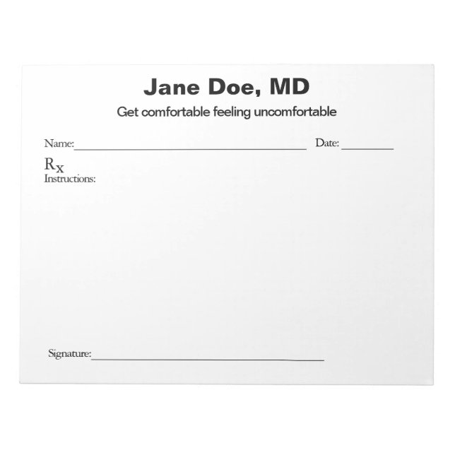 Joke prescription pad (Front)