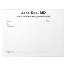 Joke prescription pad