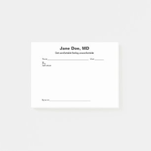 Joke prescription pad post-it notes