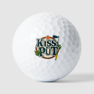 Joke quote about a golfer "Kiss my put" Golf Balls