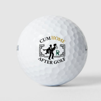 Joke weddings personalised monogrammed for him her golf balls