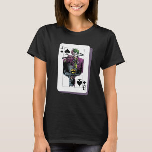 Joker and Batman Spade Playing Card Illustration T-Shirt