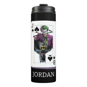 Joker and Batman Spade Playing Card Illustration Thermal Tumbler