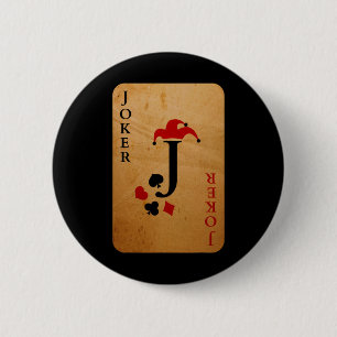 Joker Card Costume Halloween Deck Of Cards  6 Cm Round Badge