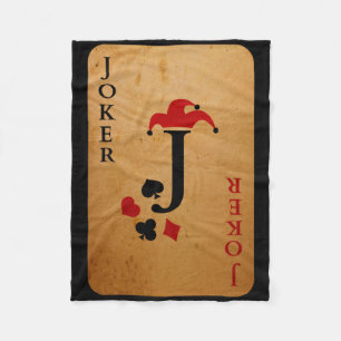 Joker Card Costume Halloween Deck Of Cards  Fleece Blanket