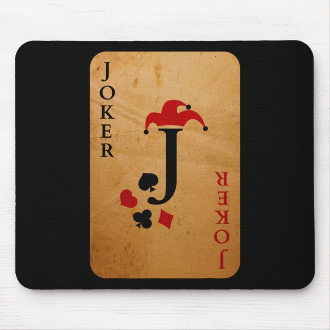 Joker Card Costume  Halloween Deck of Cards Mouse Mat (Front)