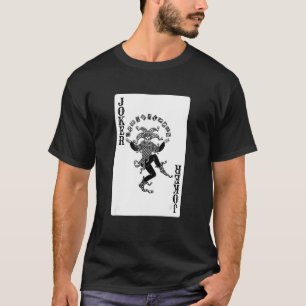Joker Casino Poker Card Games Playing Cards Black  T-Shirt