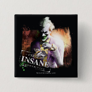 Joker - Certified Insane 15 Cm Square Badge