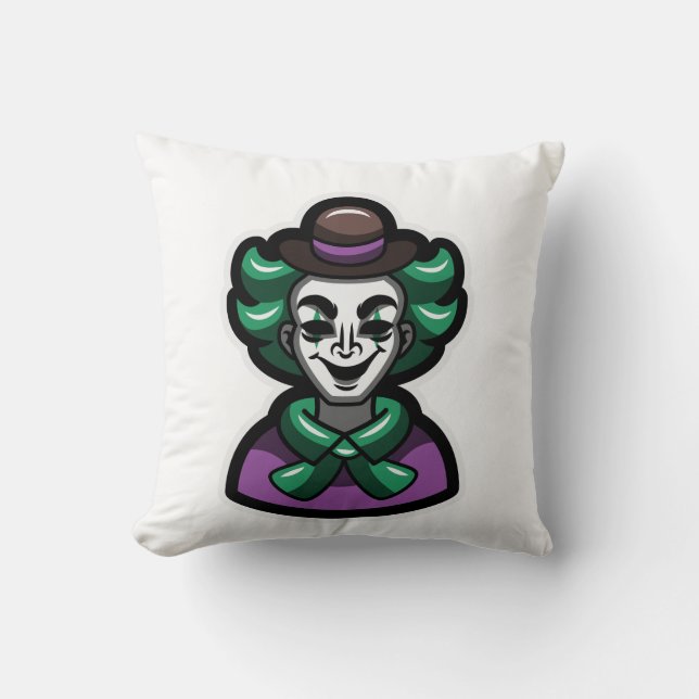 Joker Clown Art Decorative Pillow (Front)