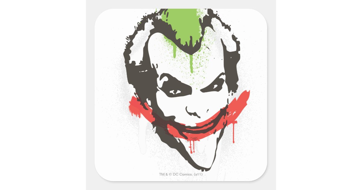Joker Graffiti Square Sticker | Zazzle