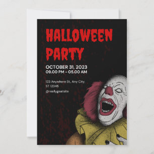 "Joker Halloween Party Invitations" Invitation