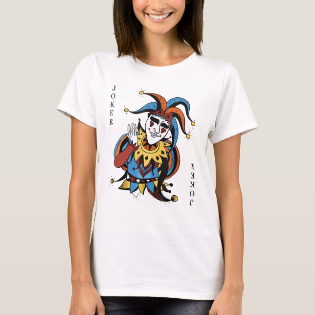 Joker Playing Card Halloween Costume T-Shirt (Front)