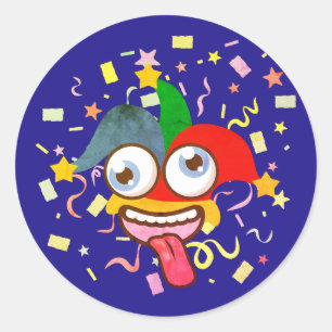 JOKER PRANKS CLASSIC ROUND STICKER