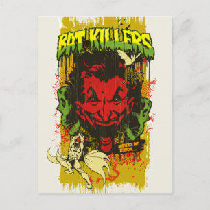 Joker Retro Comic Book Montage Postcard