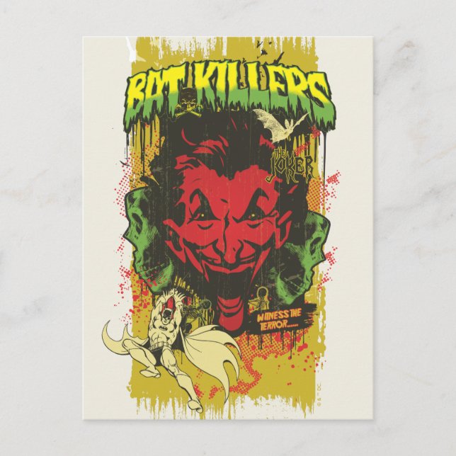 Joker Retro Comic Book Montage Postcard (Front)