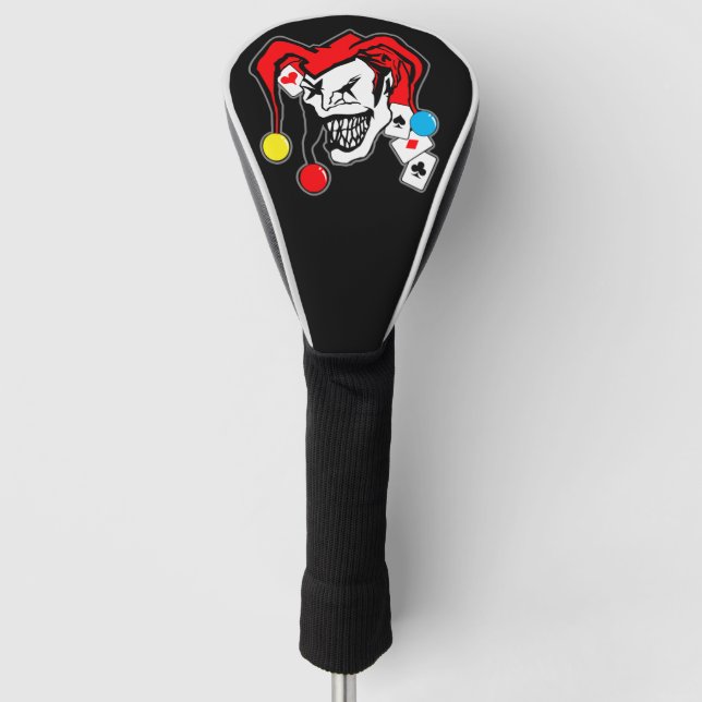 joker sticker design  golf head cover_funny golf head cover (Front)