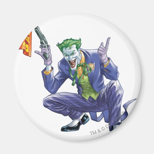 Image of Joker with fake gun Magnet