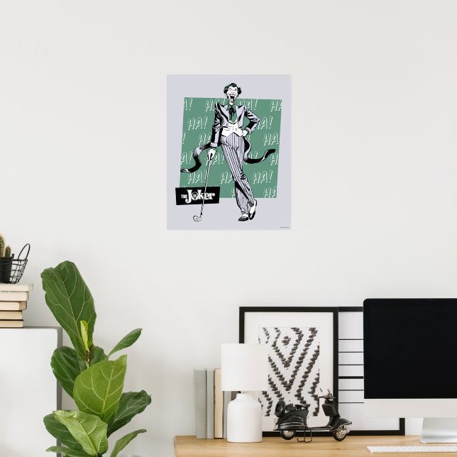 Joker With Golf Club Poster (Home Office)