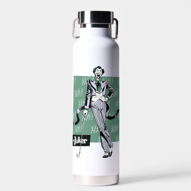 Joker With Golf Club Water Bottle (Front)