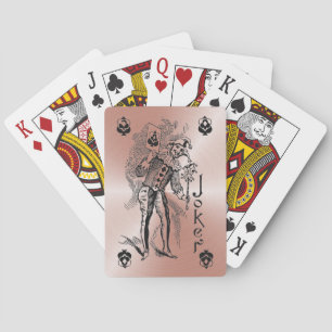 Joker with Rose Gold Classic Playing Cards