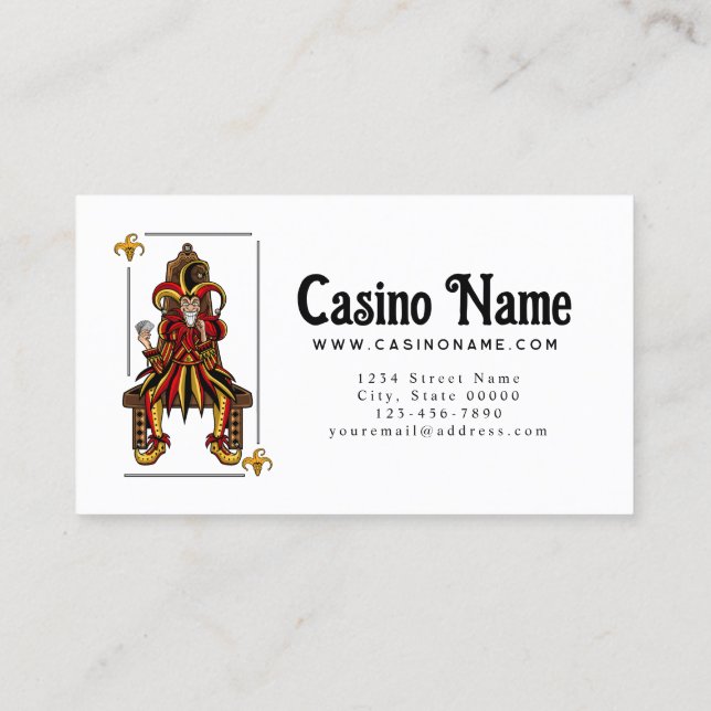 Jokers Wild Casino Business Card (Back)