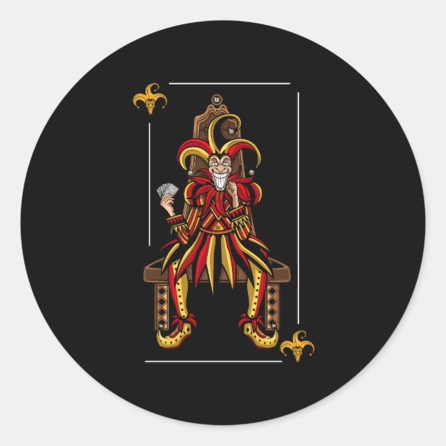 Jokers Wild Classic Round Sticker (Front)