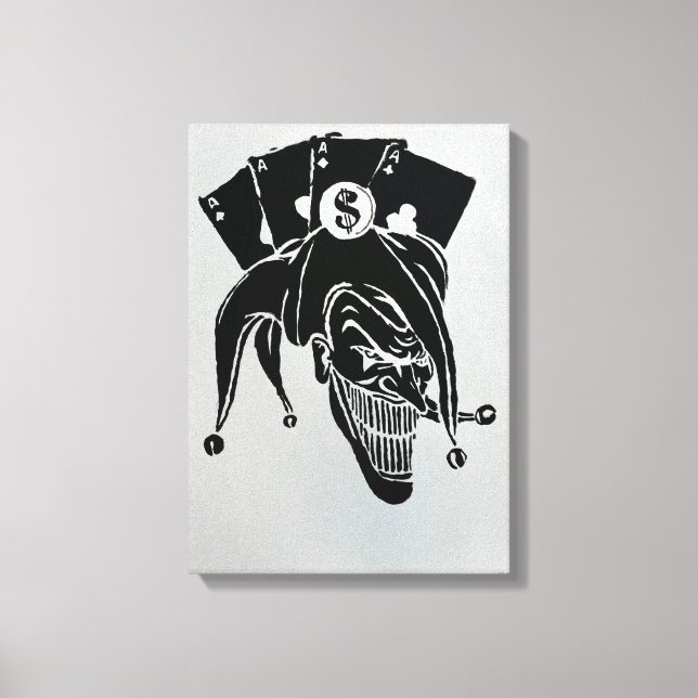 Jokers Wild Hand Painted by Mark Elsen Canvas Print (Front)