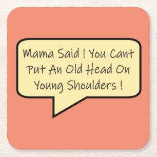 JOKES FOR MUMS AND DAUGHTERS AND SONS, SQUARE PAPER COASTER