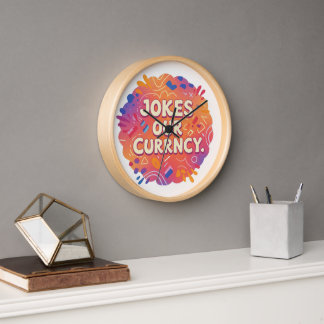 "Jokes Our Currency" Clock