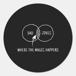 Jokes Where The Magic Happens  Classic Round Sticker
