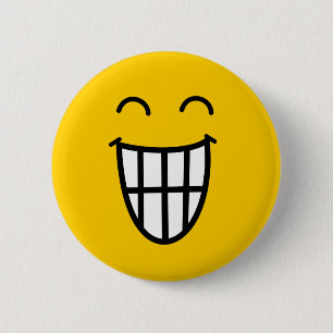 Joking around face 6 cm round badge