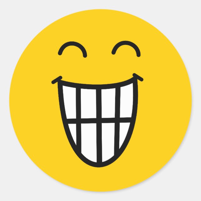 Joking around face classic round sticker (Front)