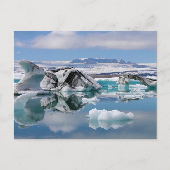 Jokulsarlon Glacial Lake in Iceland Panorama Postcard (Front)