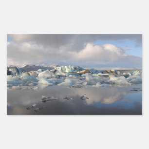 Jokulsarlon glacier lake Iceland rectangle sticker
