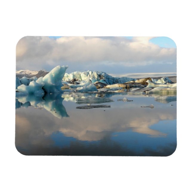 Jokulsarlon iceberg lake rectangular magnet (Horizontal)