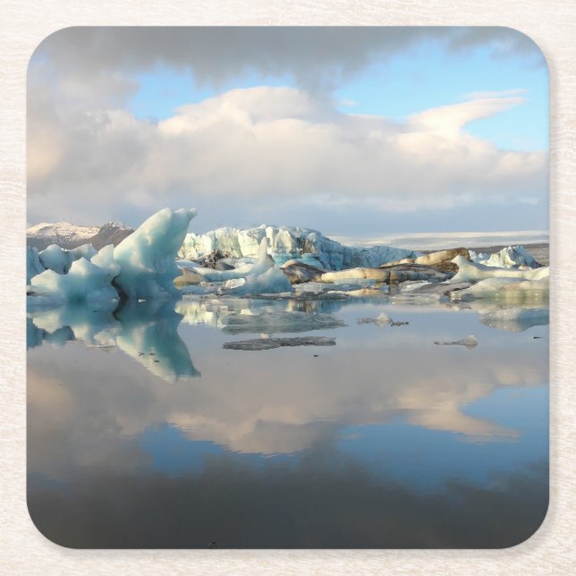 Jokulsarlon iceberg lake reflection coaster (Front)