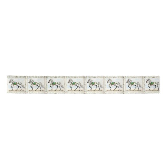 Jol Christmas Icelandic Horse Satin Ribbon (Front)