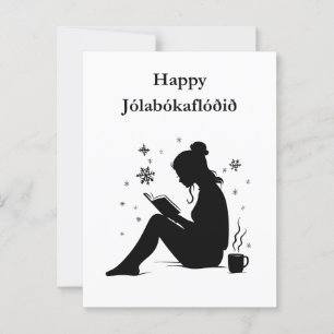 Jolabokaflod - Iceland Book Flood Postcard