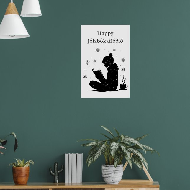 Jólabókaflóð – Icelandic Book Flood, Poster Gift (Living Room 1)