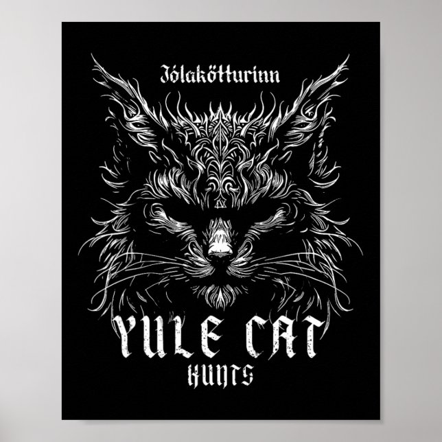 Jólakötturinn Christmas Yule Cat Hunts  Poster (Front)