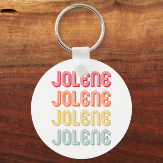 JOLENE Gift Name Personalised Retro Vintage 80s 90 Key Ring