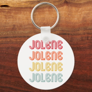 JOLENE Gift Name Personalized Retro Vintage 80s 90 Key Ring