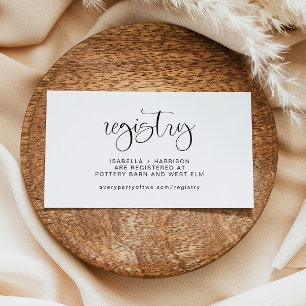 JOLIE Boho Modern Minimal Wedding Registry Info Enclosure Card